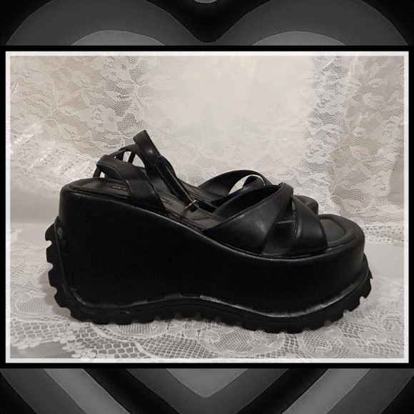 Vintage 90s y2k Chunky Platform Wedges - Picture 1 of 3